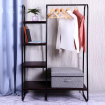 Pint-floor style cloister bedroom Iron art hanging hanger Easy clothes rack Home hanging clothes shelving shelves New