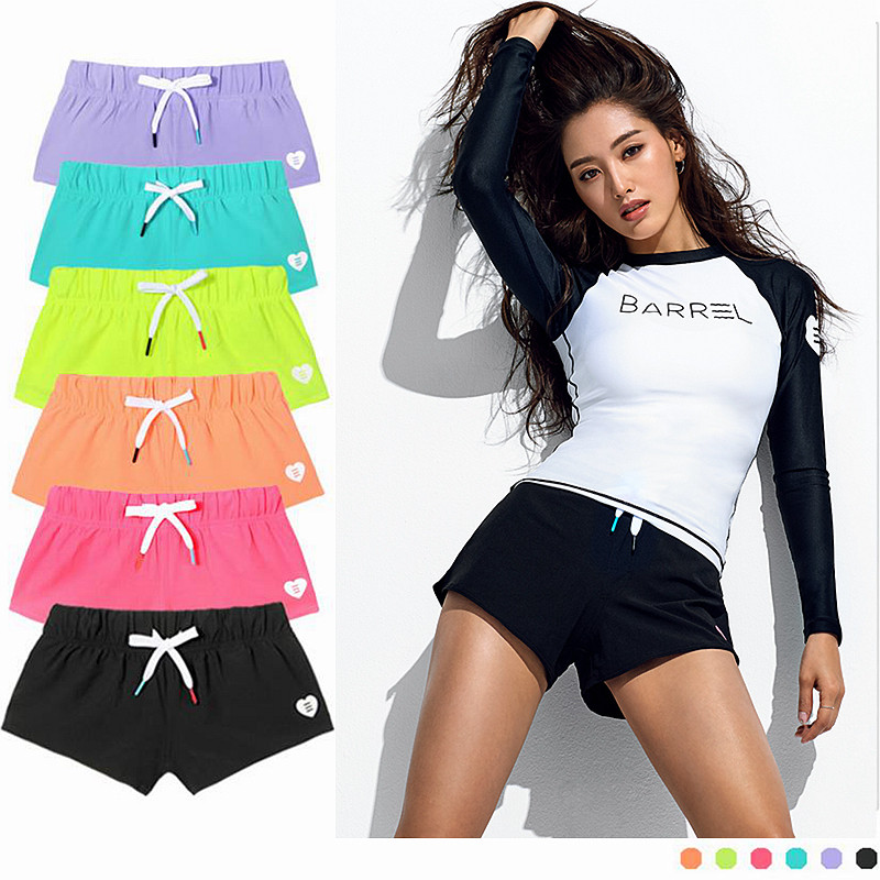 Sports running fitness beach pants Women's shorts Surfing quick-drying breathable 3-point pants Seaside resort hot spring swimming trunks