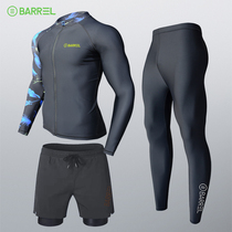 Quick-drying surf suit for men long-sleeved trousers sun protection swimsuit beach and seaside wetsuit mens warm snorkeling suit