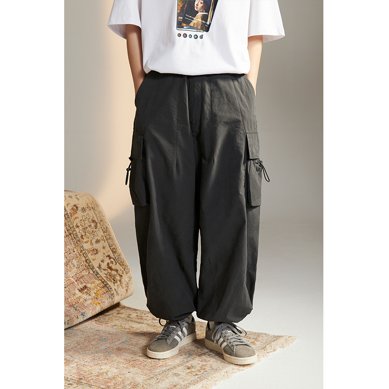 zakka Japanese Tide Brand Adjustable Foot Pants Men's and Women's Loose Youth Straight Joker Casual Pants National Tide