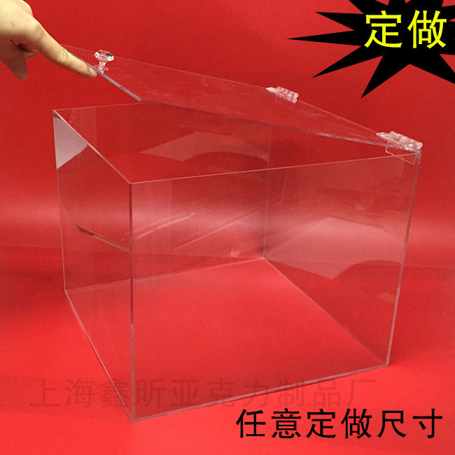 Custom-made open door acrylic box plexiglass transparent display box display rack storage box dust cover