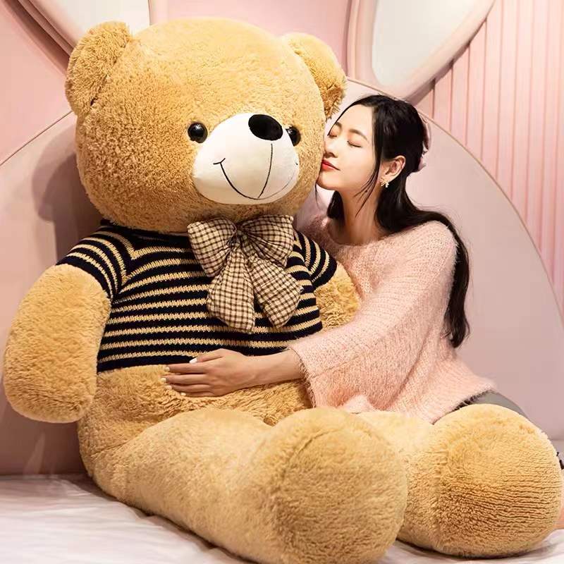 Mega Bear Paparazzi Sleeping Special size Budoll Girls hug Bear Fur Suede Toy Teddy Bear Cat Doll Cute