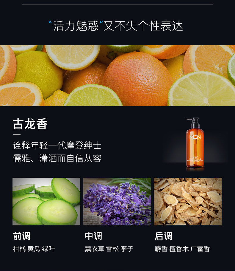 男士专用古龙香沫浴乳家庭套装 图8