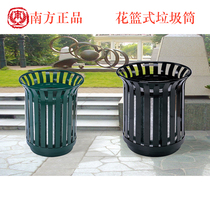 Factory trash can outdoor seat trash can flower basket trash can creative trash can
