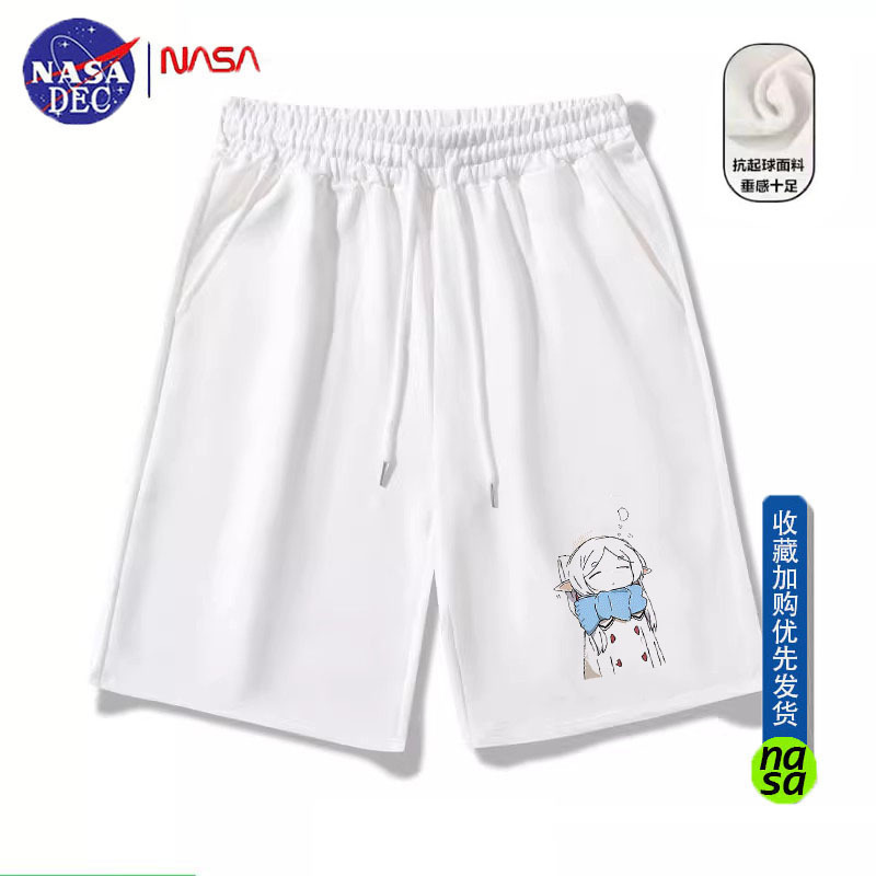 Nasa Collaboration Japanese-Style Cartoon Fuli Lian Shorts for Women, Summer Trendy Loose-Fitting Sports Casual Couple Shorts