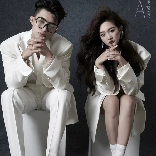 Реквизит для фотографии для влюбленных, брендовый журнал подходит для мужчин и женщин, белый костюм