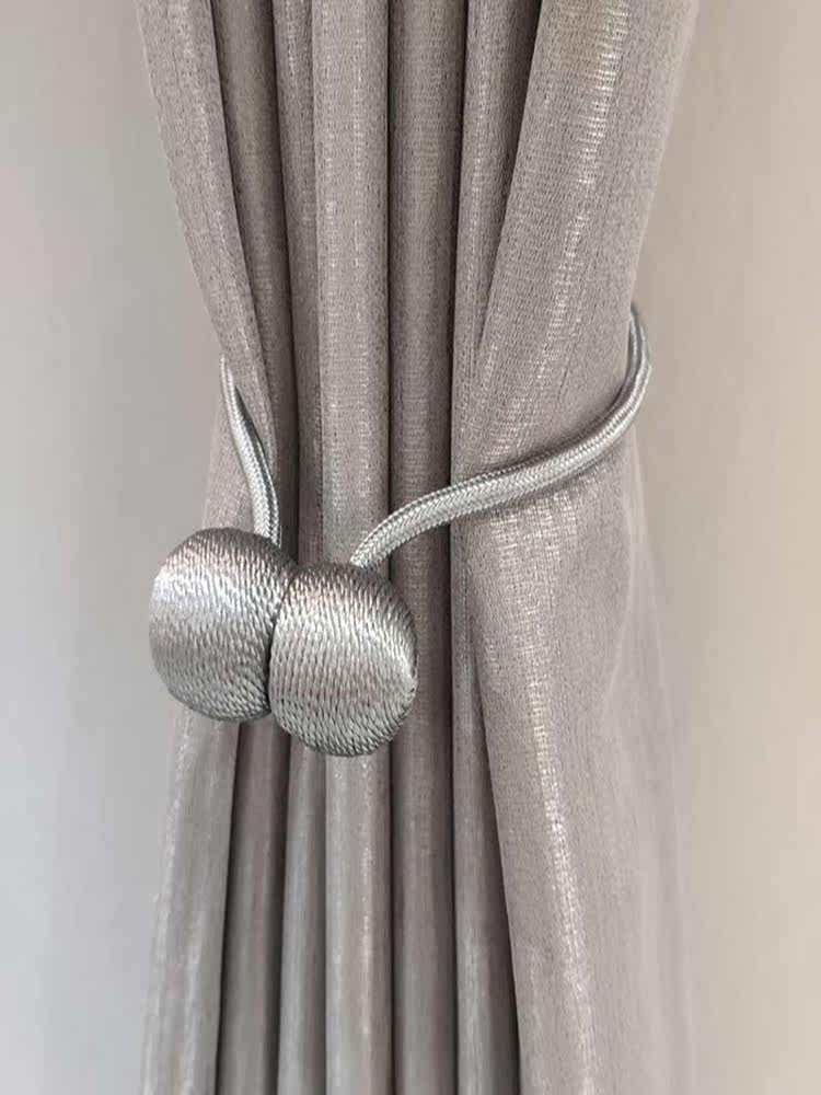 Curtain strap A pair of magnetic buckles Tie strap Rope Tie strap Tie rope Magnet Curtain buckle hook Decorative accessories