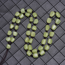 Hetian jade necklace with shape topaz rough stone pendant lanyard Men and women with chain Jade pendant yellow mouth material with type hanging chain