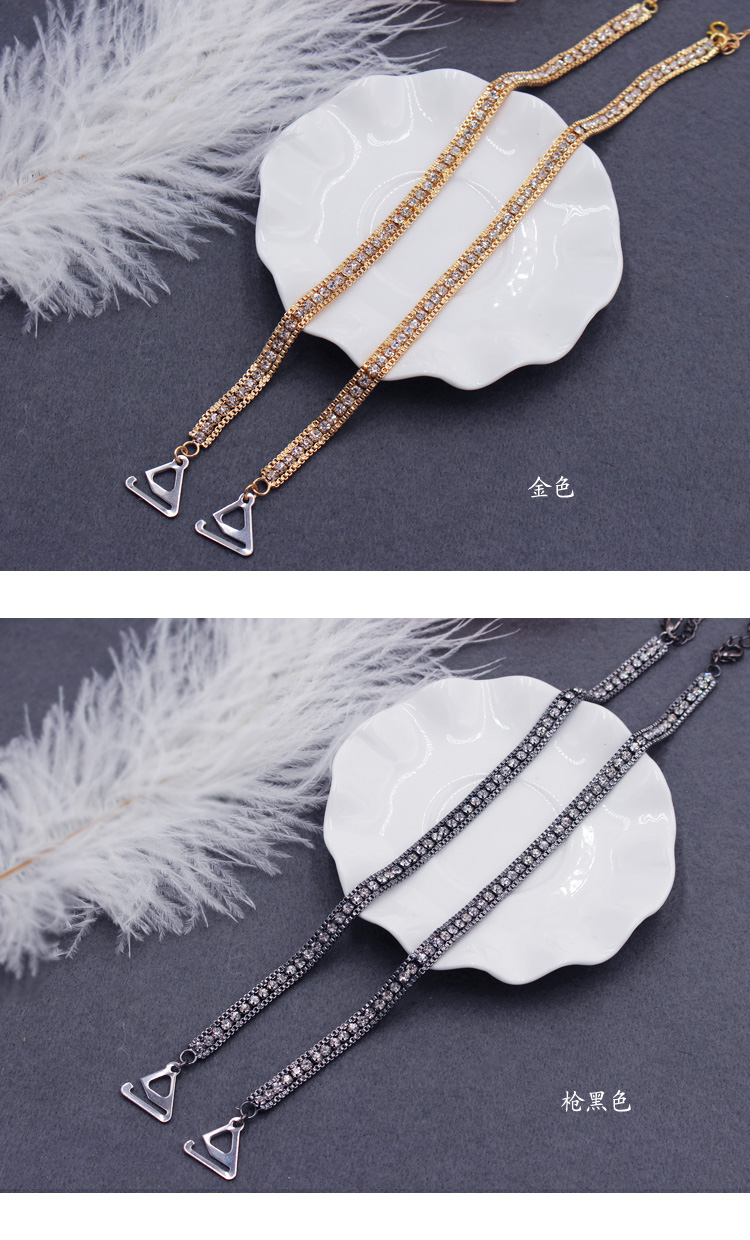 Chống lóa quây quần lót quai treo cổ áo ngực dây đeo rhinestone dây đeo áo ngực vô hình chống trượt băng thông dây áo lót