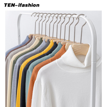 2020 new autumn and winter turtleneck sweater male Japanese vintage English Korean slim pullover sweater base shirt