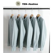 South Korea autumn Drape white shirt men long sleeve solid color casual professional dress non-iron slim mens shirt trend