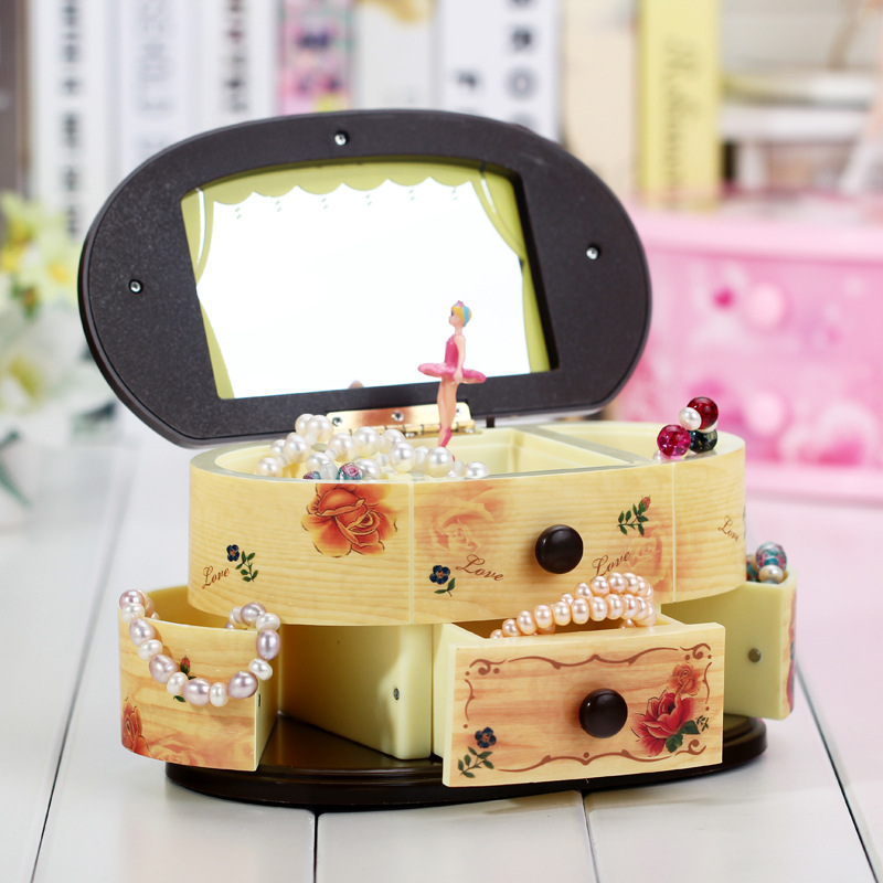 Поющая коробочка. Музыкальная шкатулка с танцующими куклами. Коробки пой. Подарочная коробка декоративная. Musical box 3d.