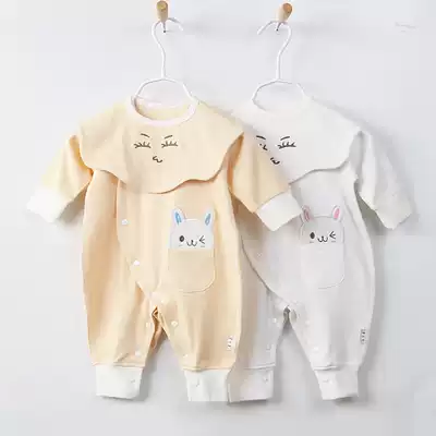 Newborn baby clothes men and women baby jumpsuits cotton long sleeves Ha clothes children out spring summer tide