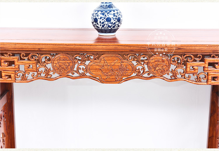 Vỏ gỗ nguyên khối South Elm cho bàn hiên nhà Ming và Qing đồ nội thất cổ Năm bàn xô Trung Quốc cho Đài Loan thơm Phật - Bàn / Bàn bàn thờ gỗ