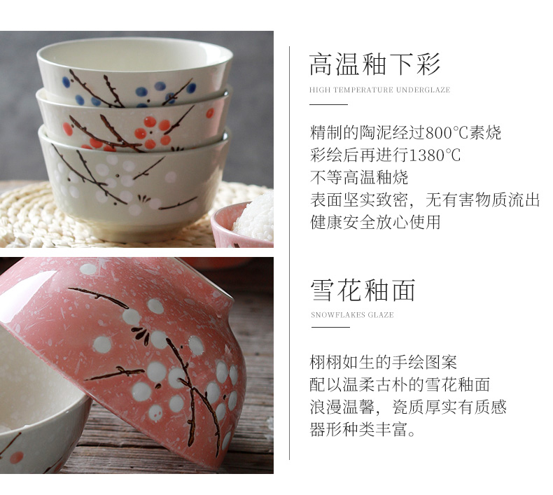 Eat your job suit jingdezhen ceramics cutlery Japanese - style express creativity network red bowl of 10 only 4.5 inches of household