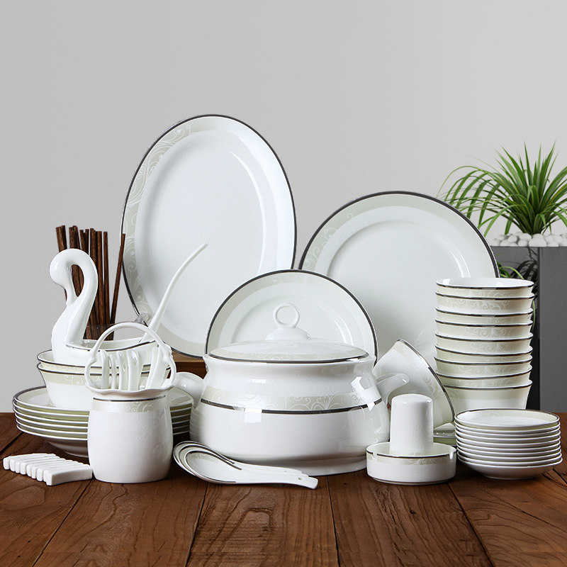 Creative dishes suit household of Chinese style ipads China jingdezhen ceramics tableware bowls plates spoons chopsticks combination suit