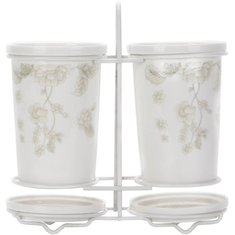 Binocular/box of bamboo chopsticks tube/cage mouldproof waterlogging under caused by excessive rainfall rack shelf Korean creative ceramic kitchen supplies
