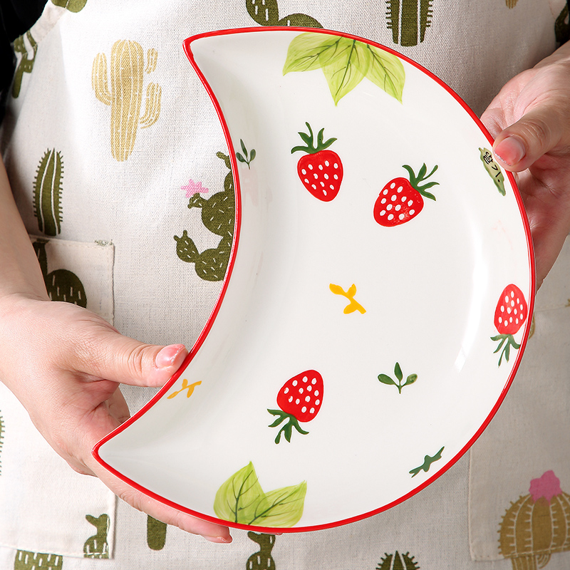 Ceramic dish dish dish household Chinese network red sun type plate reunion party dessert platter individual combination
