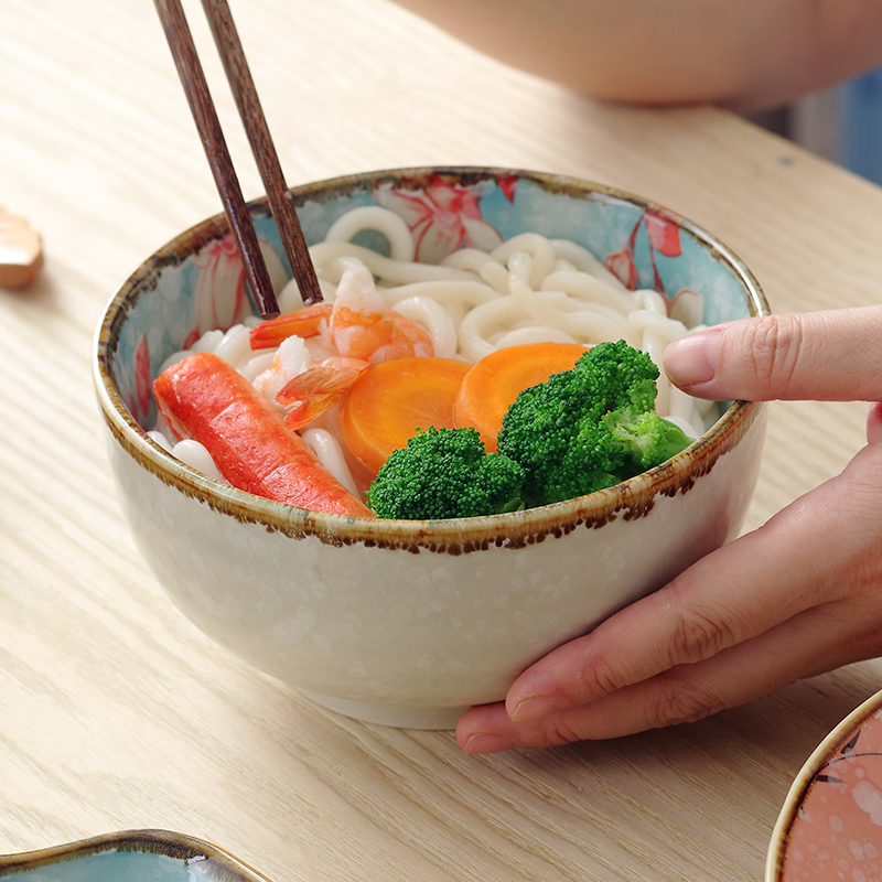The dishes suit household to eat bread and butter plate free combination Japanese contracted noodles soup bowl jingdezhen ceramics tableware