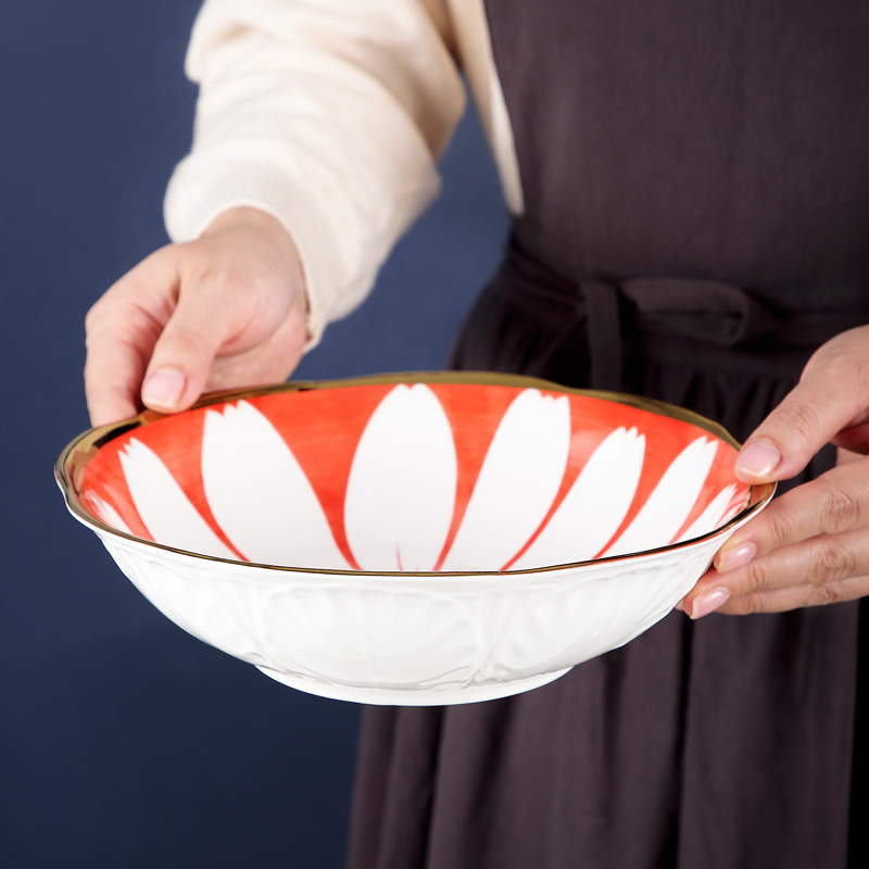 Ceramic bowl individual household creative move eating rice bowls rainbow such as bowl bowl large jingdezhen tableware under the glaze color