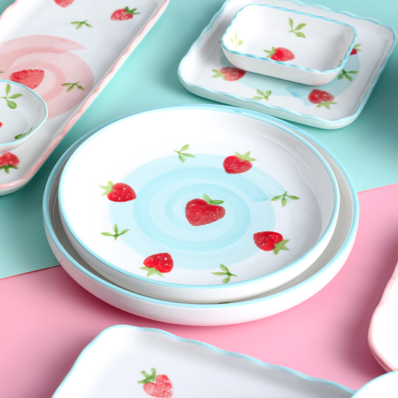Dishes suit household to eat bread and butter dish dish dish creative lovely web celebrity rainbow such use salad bowl single ceramic tableware