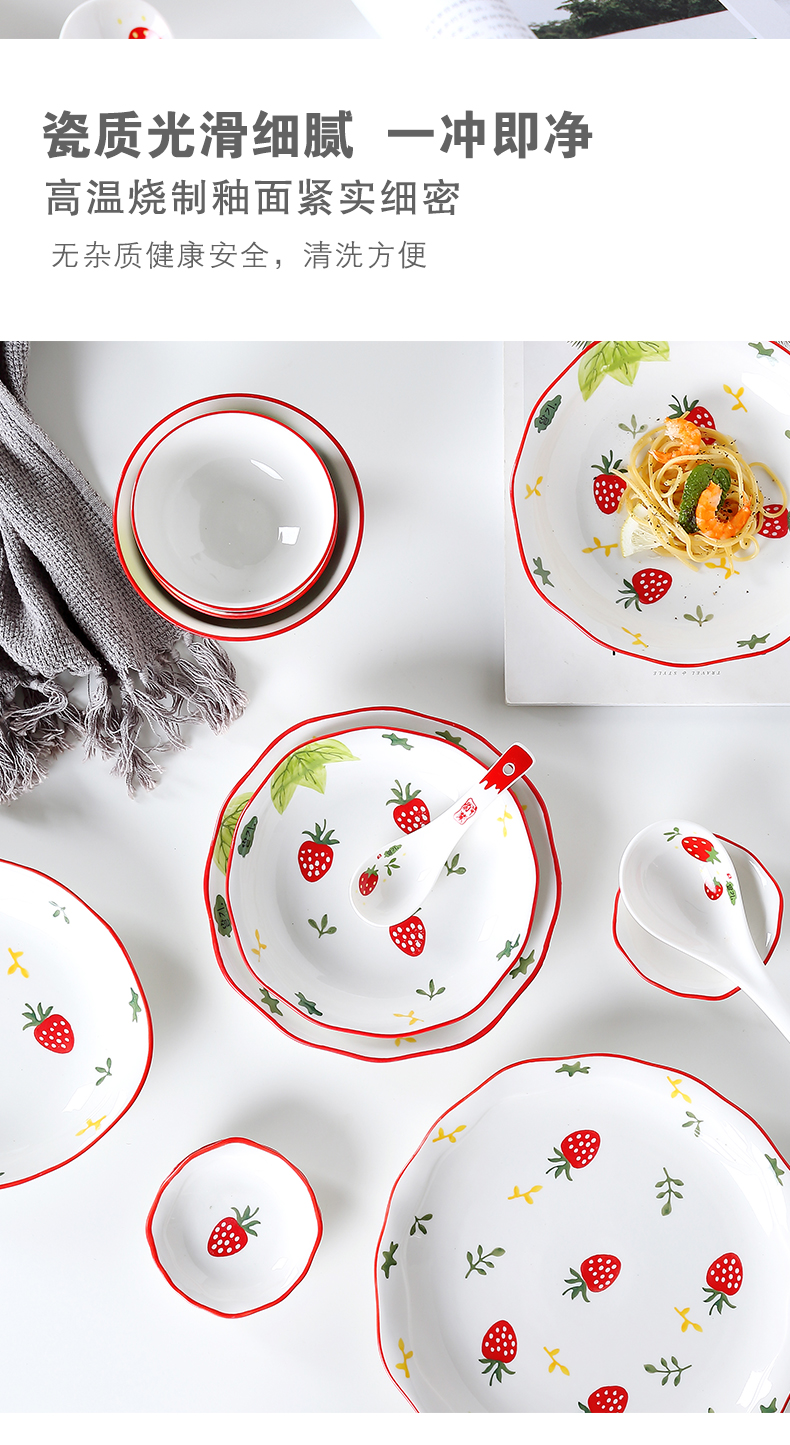 Ceramic dish dish dish household creative move web celebrity FanPan fish soup plate of the new large plates of jingdezhen tableware