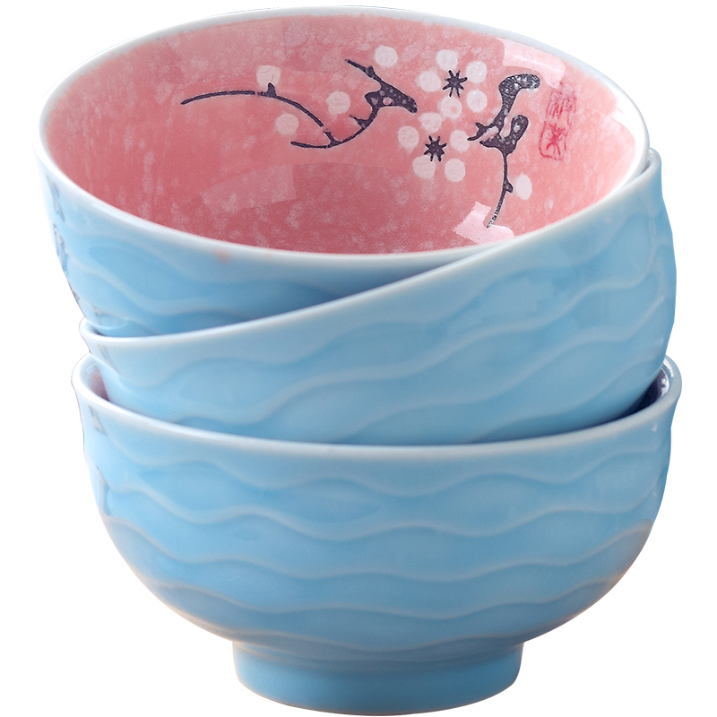 Jingdezhen ceramic bowl home eat rice bowls a single large rainbow such as bowl bowl creative Japanese contracted ipads porcelain tableware