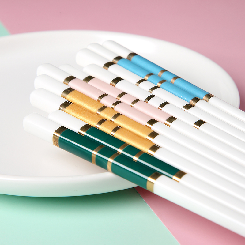 Jingdezhen ceramic chopsticks home antiskid mildew to hold to high temperature single and double Chinese high - grade ipads China public chopsticks tableware