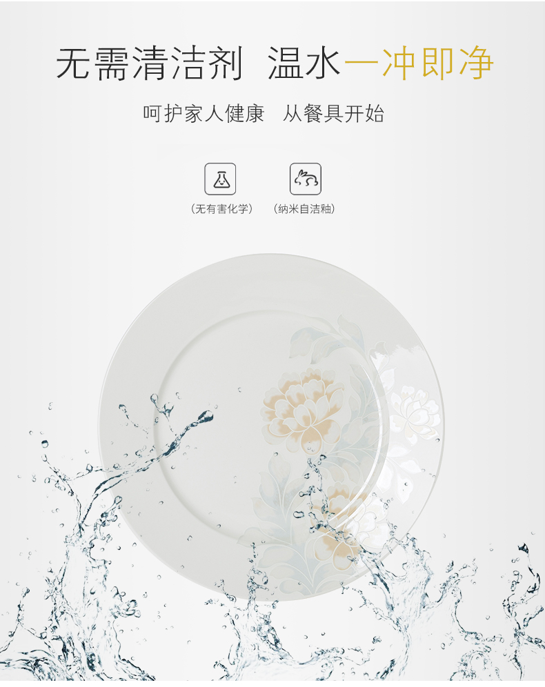 Dishes suit informs the Nordic creative contracted bowl dish of jingdezhen ceramic ipads China tableware set combination