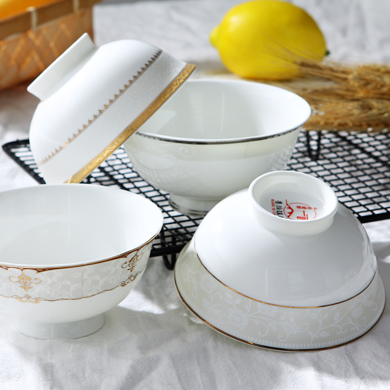 Use of household of jingdezhen ceramic Bowl of salad Bowl Chinese contracted to use to use ceramic ipads China tableware hot tall Bowl
