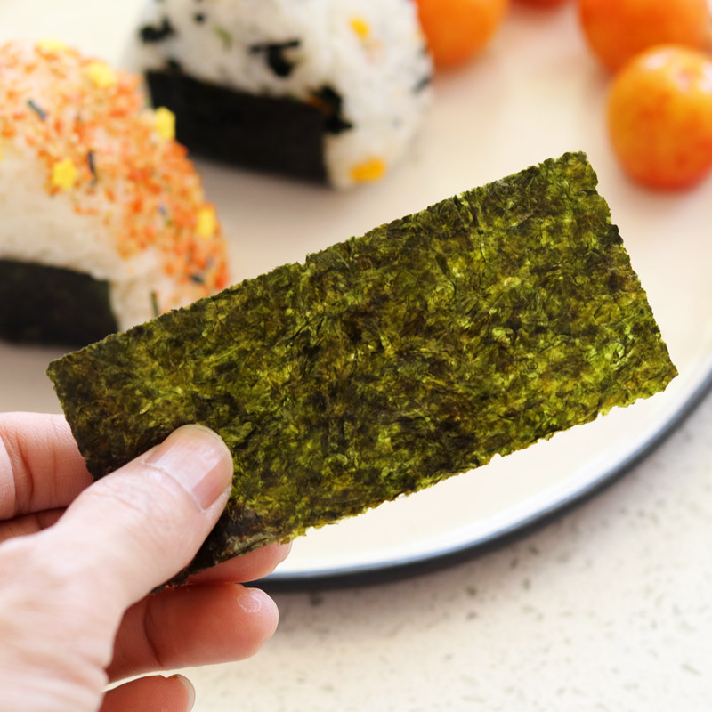 Small pieces of rice ball expression seaweed seaweed original roasted seaweed without additives 120 pieces 10x4 5cm