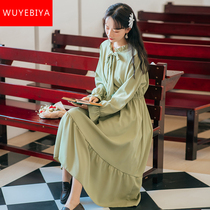 Hipster long skirt fairy Super fairy girl spring autumn dress 2021 new junior high school students dress