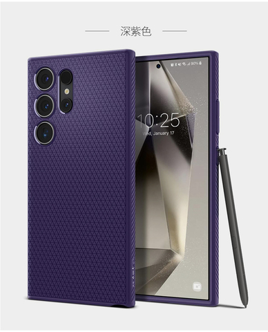 Purple — SGP Spigen Liquid Air Airbag 4 Corner Shock Absorbing Anti Slip Though Shockproof High End Premium S24, S24 Plus