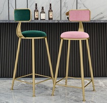 Simple bar tall stool creative fashion light luxury bar chair Nordic home backrest bar chair bar stool