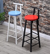 Bar Bench Brief Bar Chair Backrest Bar Bench home bar stool Chair Cafe Lounge Milk Tea Shop High Footstool