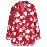 Лонгслив, весенняя сексуальная рубашка, французский стиль, цветочный принт