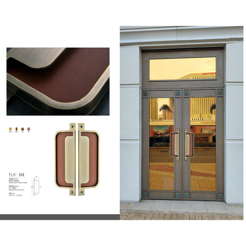 Chinese antique door handle glass door handle black cloud club opening door wooden door bronze handle customized