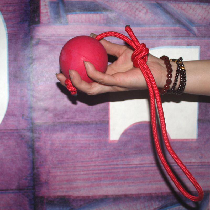 oky bite resistant rubber rope ball Solid elastic rope ball pet dog toy