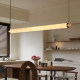 Song Dynasty Aesthetic Marble Dining Room Chandelier Designer High-End All-Copper Linear Island Bar Tea Room Study