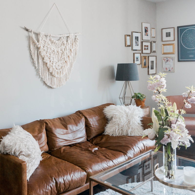 Anhe. Bắc Âu ins gió dệt tấm thảm treo tường phòng khách trang trí phòng ngủ B & B mẫu trang trí phòng thảm treo tường cute