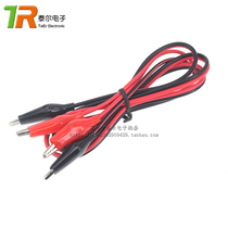 Double-headed alligator clip line Test line with line Alligator clip 2 line 4 clip with clip Total length 1 meter