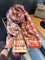 Japanese Cosp Kosp intersected lines ~ Soft warm scarf female with knitted wool wearing around the neck