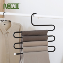 Nachuan multifunctional pants storage rack S-shaped multi-layer trouser rack thickened and thickened metal S-shaped trousers clip upgraded version