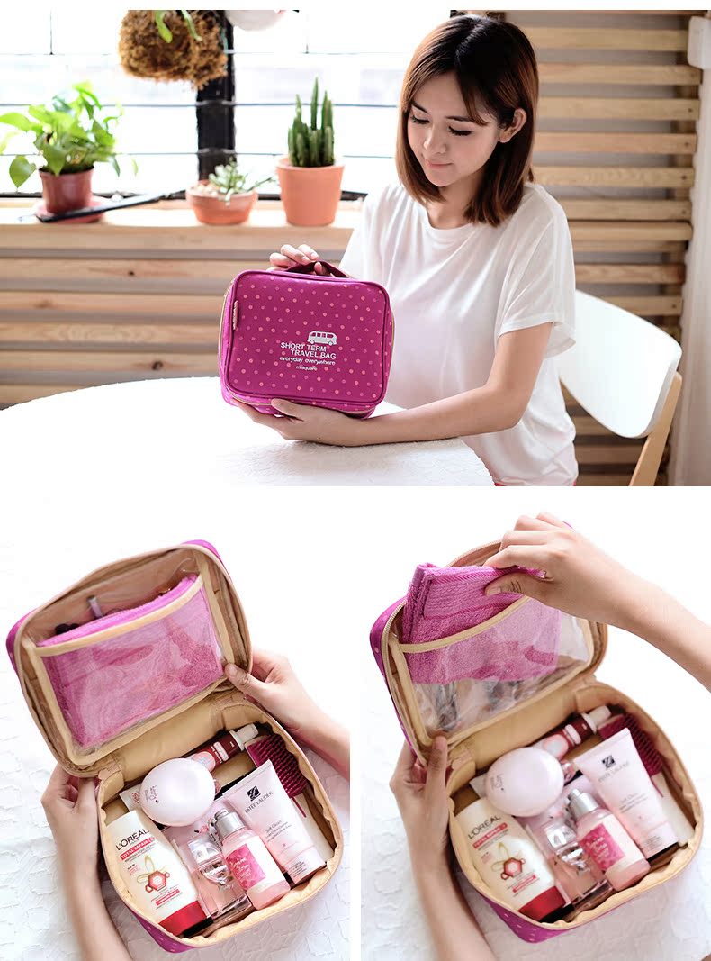 m square travel travel portable washing bag dry and wet separation make-up bag waterproof large capacity containing bag