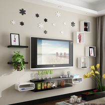 Set-top box wall shelf Background wall Decorative Shelf Bedroom room wall-mounted TV cabinet Living room Film and TV Wall partition