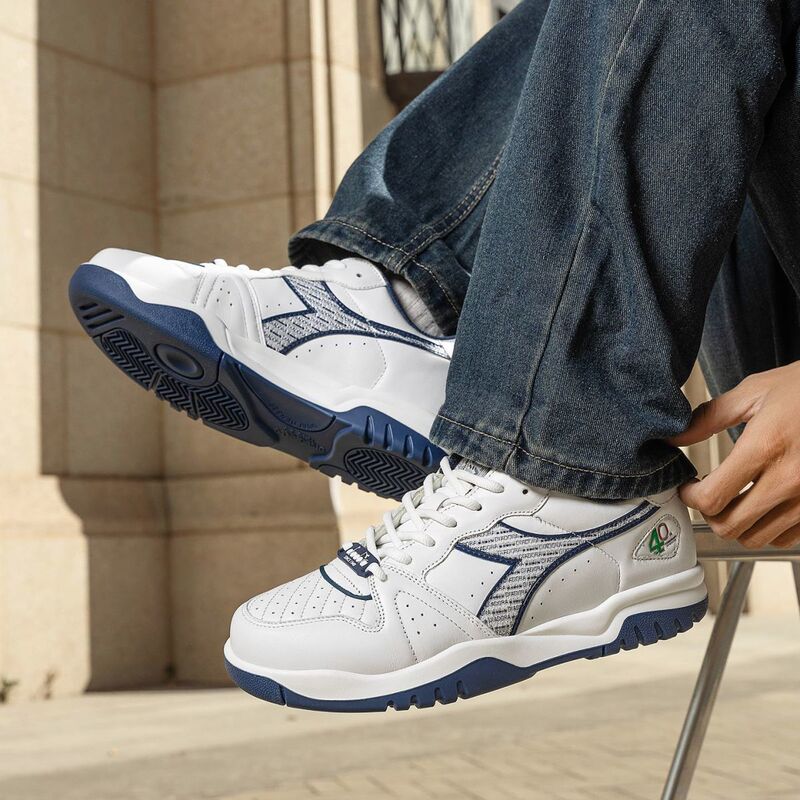 Diadora Men's Shoes 40Th Anniversary Commemorative Retro Genuine Leather Tennis Shoes with Rubber Sole for Running and Casual Wear Diadora Men's Shoes 40Th Anniversary Commemorative Retro Genuine Leather Tennis Shoes with Rubber Sole for Running and Casual Wear