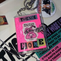 (Spot) Thence Korean star chasing girl mini storage card key chain chain