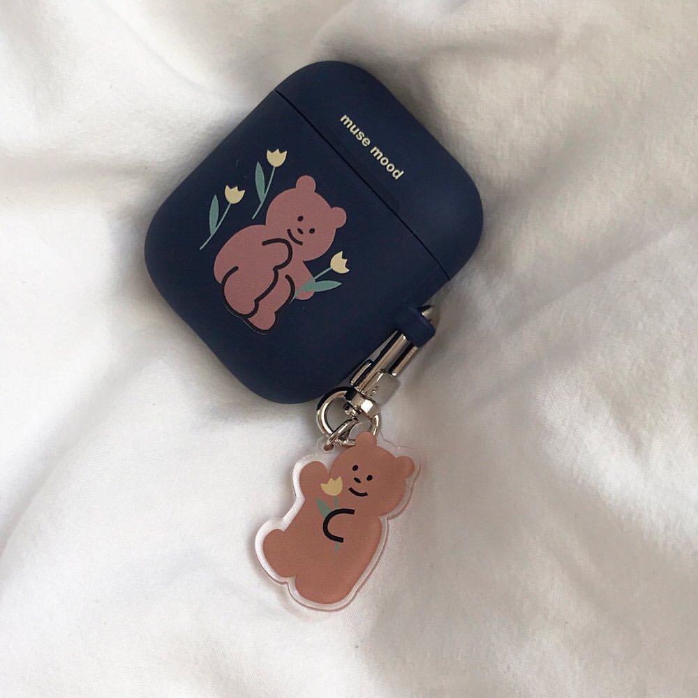 (Spot) Musewood Korea Flowerbear Tulip Tulip Headphones Protective Sleeves