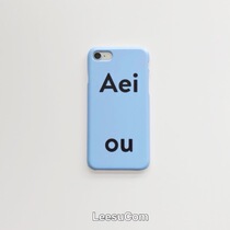 (Spot) Aeiou Korea Sky blue Sky blue French simple solid color phone case half bag