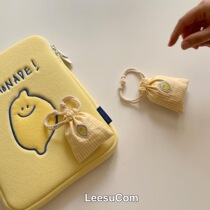 (Order) SecondMorning Korean cute lemon iPad tablet laptop bag